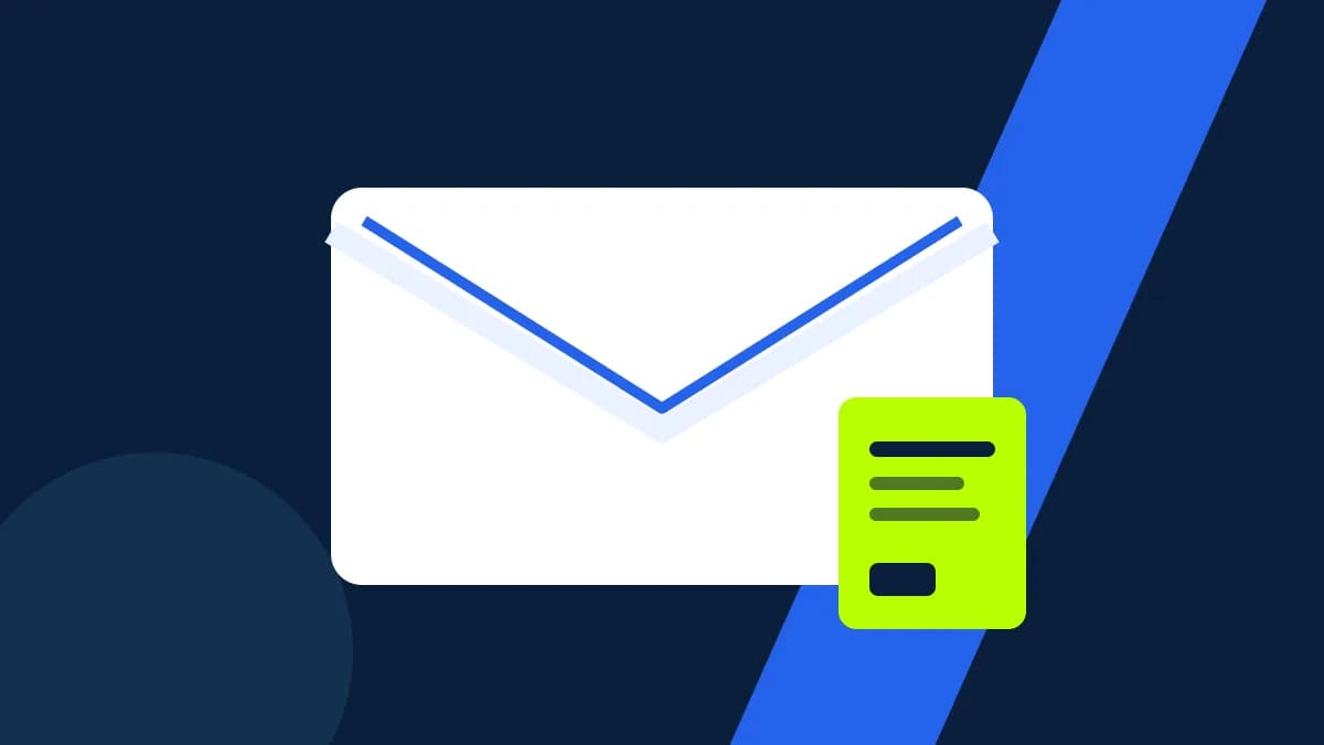 Ilustração de um email de candidatura com o CV em PDF anexado