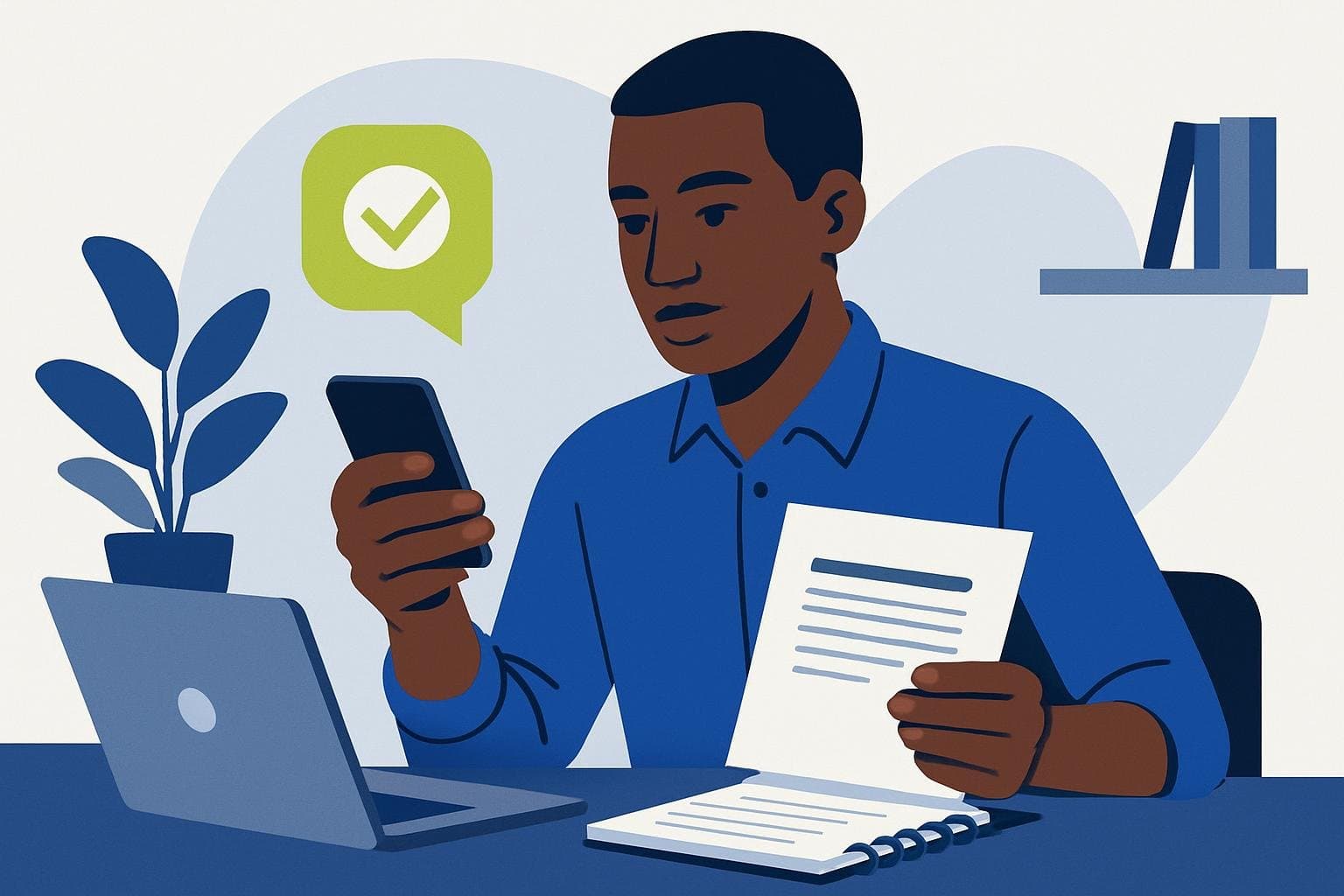Ilustração do artigo: Recebeste uma Vaga pelo WhatsApp? Prepara isto no Telemóvel Antes de Responder